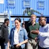 Meghan Markle, duchesse de Sussex, et le prince Harry ont rencontré des membres de l'association "Waves for Change" au Cap au matin de leur 2e journée en Afrique du Sud le 24 septembre 2019.