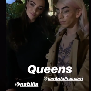 Nabilla et Bilal Hassani au Etam Live Show 2019 à Paris, le 24 septembre 2019.