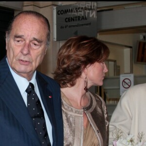 Bernadette Chirac, Jacque Chirac, Claude Chirac, Line Renaud - Mariage de Claude Chirac et Frédéric Salat Baroux à la mairie du 6e arrondissement de Paris le 11 février 2011.