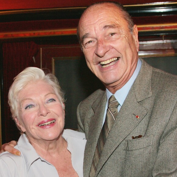 Line Renaud et Jacques Chirac - Générale des "Fugueuses" au théâtre des Variétés le 8 octobre 2007.