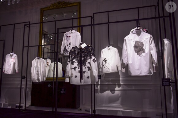 Vernissage de l'exposition "A Tribute to Karl Lagerfeld: The White Shirt Project". Paris, le 25 septembre 2019.