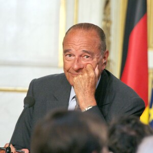 Jacques Chirac - Rencontre avec Angela Merkel, à l'Élysée, le 24 août 2006