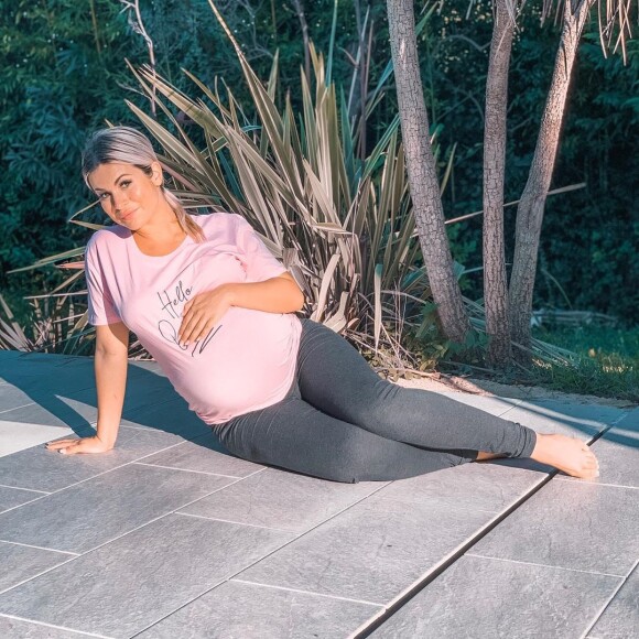 Carla Moreau lors de sa grossesse, septembre 2019, sur Instagram