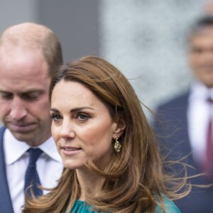Kate Catherine Middleton, duchesse de Cambridge, et le prince William, duc de Cambridge, à leur départ du centre Aga Khan à Londres. Le 2 octobre 2019
