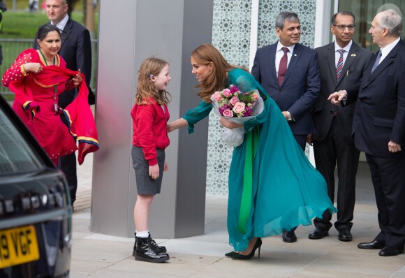 Kate Catherine Middleton, duchesse de Cambridge, à son départ du centre Aga Khan à Londres. Le 2 octobre 2019