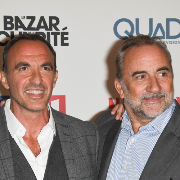 Julie de Bona, Nikos Aliagas, Antoine Duléry et Aurelien Wiik à l'avant-première de série télévisé TF1 "Le Bazar de la Charité" au Grand Rex à Paris, France, le 30 septembre 2019. © Coadic Guirec/Bestimage