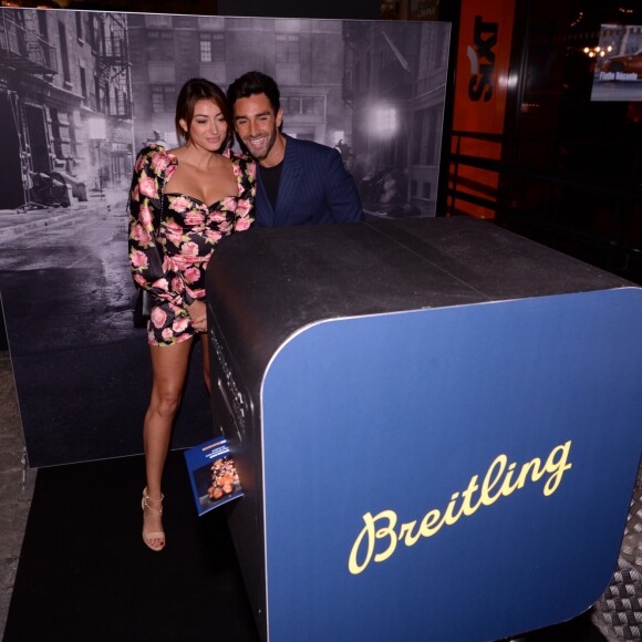 Valentin Léonard et sa compagne Rachel Legrain-Trapani (Miss France 2007) lors de la soirée de réouverture de la boutique "Breitling", située rue de la Paix. Paris, le 3 octobre 2019. © Rachid Bellak/Bestimage