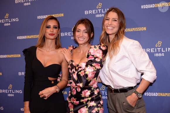 Malika Ménard (Miss France 2010), Rachel Legrain-Trapani (Miss France 2007) et Laury Thilleman (Miss France 2011) lors de la soirée de réouverture de la boutique "Breitling", située rue de la Paix. Paris, le 3 octobre 2019. © Rachid Bellak/Bestimage