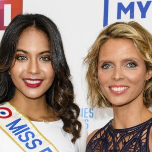 Vaimalama Chaves (Miss France 2019) et Sylvie Tellier - Soirée de rentrée 2019 de TF1 au Palais de Tokyo à Paris, le 9 septembre 2019. © Pierre Perusseau/Bestimage