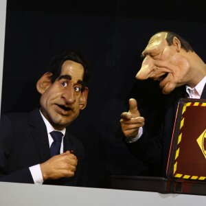 Archives - "Les Guignols de l'info", marionnettes de Nicolas Sarkozy et de Jacques Chirac.
