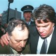  Eugène Saccomano et Bernard Tapie lors du procès de l'affaire OM/VA en mars 1995 à Valenciennes. 