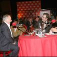  Exclusif - Eugène Saccomano et Philippe Bouvard lors d'une soirée pour les 30 ans des Grosses Têtes sur RTL en avril 2007 