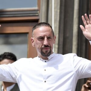 Franck Ribéry - Les joueurs du Bayern de Munich fêtent leur titre de champion d'Allemagne à Munich devant leurs fans le 26 Mai 2019.