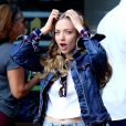 Amanda Seyfried tourne des scènes du film "A mouthful of air" dans l'Upper East Side à New York, le 29 septembre 2019.