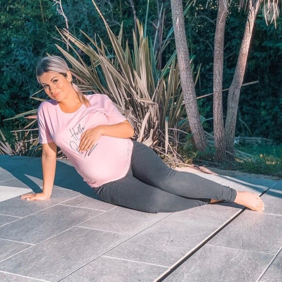 Carla Moreau lors de sa grossesse, septembre 2019, sur Instagram