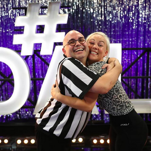 Yoann Riou dans "Danse avec les stars" saison 10, avec sa partenaire Emmanuelle Berne, octobre 2019.