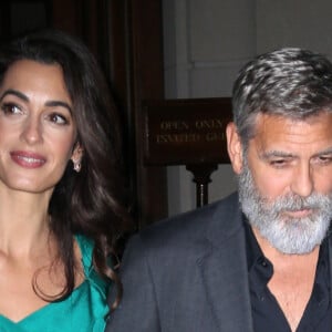 George et Amal Clooney à New York, le 1er octobre 2019.