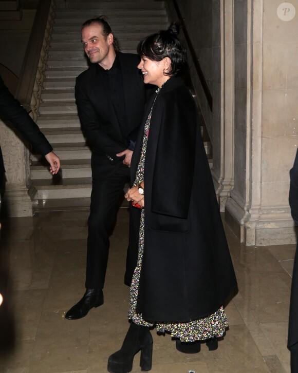 Lily Allen et son compagnon David Harbour au gala "Champions for Change" à New York, le 17 octobre 2019.