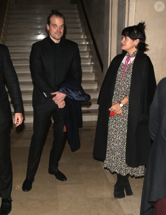 Lily Allen et son compagnon David Harbour au gala "Champions for Change" à New York, le 17 octobre 2019.