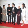David Harbour, Lily Allen, Sebastian Stan, Adam Schweitzer, Dianne Wiest et Katie Holmes au gala "Champions for Change" à New York, le 17 octobre 2019.
