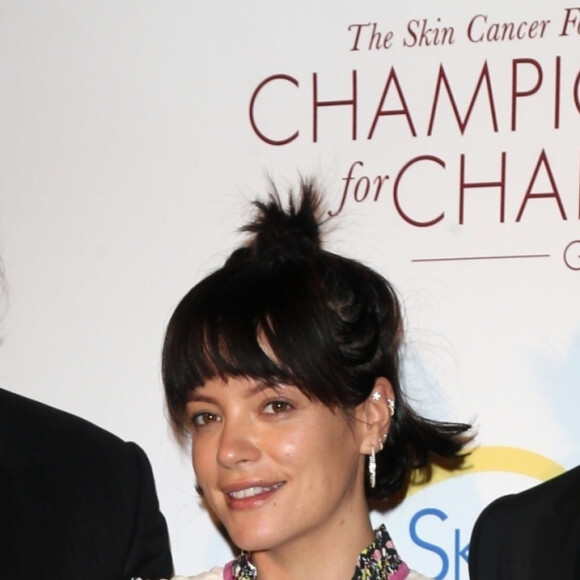Lily Allen et son compagnon David Harbour au gala "Champions for Change" à New York, le 17 octobre 2019.