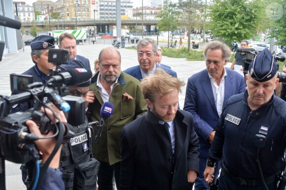 Maître Éric Dupond-Moretti, Isabelle Balkany, Patrick Balkany, Pierre-Olivier Sur - Arrivées des époux Balkany au tribunal de Paris pour entendre la sentence concernant leur procès pour fraude fiscale le 13 septembre 2019.