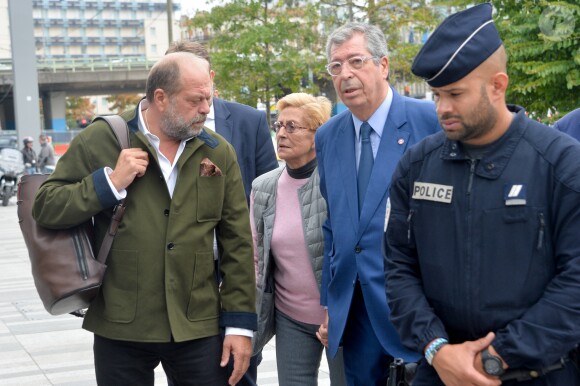 Maître Éric Dupond-Moretti, Isabelle Balkany, Patrick Balkany - Arrivées des époux Balkany au tribunal de Paris pour entendre la sentence concernant leur procès pour fraude fiscale le 13 septembre 2019.