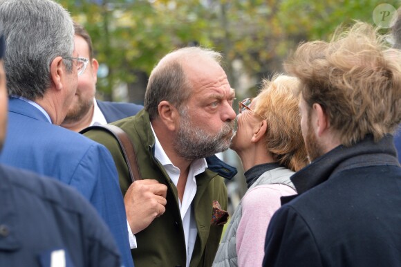 Maître Éric Dupond-Moretti, Isabelle Balkany, Patrick Balkany (de dos) - Arrivées des époux Balkany au tribunal de Paris pour entendre la sentence concernant leur procès pour fraude fiscale le 13 septembre 2019.
