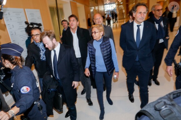 Isabelle Balkany arrive au tribunal de Paris pour entendre le verdict du procès pour blanchiment à grande échelle le 18 octobre 2019. Son mari, Patrick Balkany a refusé de sortir de prison pour assister à l'audience. © Christophe Clovis / Bestimage