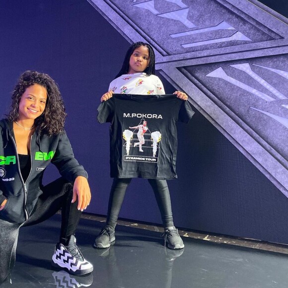 Christina Milian, sa fille Violet et M. Pokora sur le "Pyramide Tour"- 18 octobre 2019.