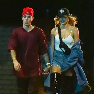 Exclusif - Justin Bieber et sa femme Hailey Baldwin Bieber ont assisté à la soirée d'anniversaire d'Andrew Watt dans une magnifique demeure du quartier de Beverly Hills à Los Angeles, le 19 octobre 2019.