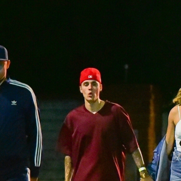 Exclusif - Justin Bieber et sa femme Hailey Baldwin Bieber ont assisté à la soirée d'anniversaire d'Andrew Watt dans une magnifique demeure du quartier de Beverly Hills à Los Angeles, le 19 octobre 2019.