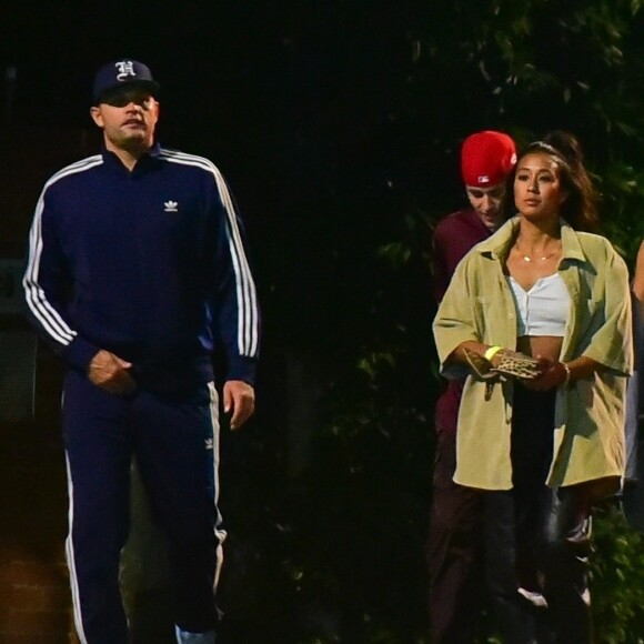 Exclusif - Justin Bieber et sa femme Hailey Baldwin Bieber ont assisté à la soirée d'anniversaire d'Andrew Watt dans une magnifique demeure du quartier de Beverly Hills à Los Angeles, le 19 octobre 2019.