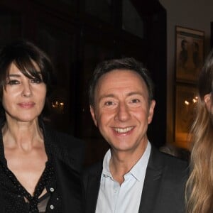 Exclusif - Alessandra Martines, Monica Bellucci, Stéphane Bern et Diane Ducret - People à la première du spectacle de Stéphane Bern, "Vous n'aurez pas le dernier mot" au Théâtre Montparnasse à Paris. Le 14 octobre 2019 © Coadic Guirec / Bestimage