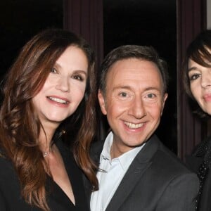 Exclusif - Alessandra Martines, Stéphane Bern et Monica Bellucci - People à la première du spectacle de Stéphane Bern, "Vous n'aurez pas le dernier mot" au Théâtre Montparnasse à Paris. Le 14 octobre 2019 © Coadic Guirec / Bestimage