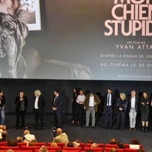 Daniel Benoin, Christian Estrosi, le maire de Nice, Nathalie Benoin, Carole Chrétiennot, Christophe Barratier, Frédéric Beigbeder, Danièle Thompson, François Berléand, Aure Atika, Helena Noguerra et Stéphane De Groodt durant la soirée d'ouverture de la 1ere éditon du Festival Ciné Roman à Nice le 23 octobre 2019. © Bruno Bebert/Bestimage