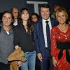 Daniel Benoin, Yvan Attal, sa compagne Charlotte Gainsbourg, Christian Estrosi, le maire de Nice, sa femme Laura Tenoudji Estrosi et Robert Roux, conseiller municipal délégué au cinéma, aux Arts dans l'Espace Public, au Pôle de Cultures Contemporaines " Le 109 ", subdélégué aux Musées et aux Musiques Actuelles, durant la soirée d'ouverture de la 1ere éditon du Festival Ciné Roman à Nice le 23 octobre 2019. © Bruno Bebert/Bestimage