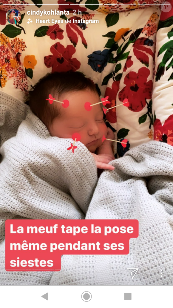 Alba, la fille de Cindy de "Koh-Lanta", le 24 octobre 2019, sur Instagram