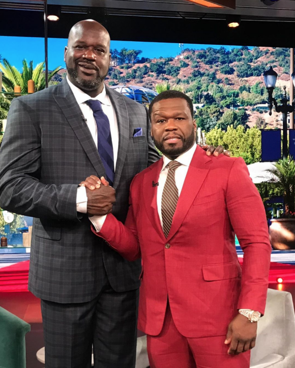 Shaquille O'Neal et 50 Cent. Septembre 2019.