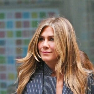 Exclusif - Jennifer Aniston est allée faire la promotion de sa nouvelle série télévisée américaine The Morning Show à New York, le 27 octobre 2019