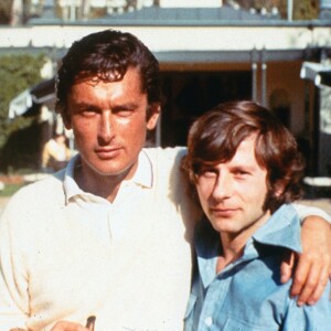 Robert Evans et Roman Polanski pendant le tournage du film "Chinatown" en 1974.
 