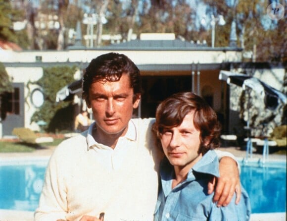 Robert Evans et Roman Polanski pendant le tournage du film "Chinatown" en 1974.
 