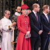 Le prince William et Kate Middleton, et le prince Harry et Meghan Markle, lors de la messe en l'honneur de la journée du Commonwealth à l'abbaye de Westminster à Londres le 11 mars 2019.