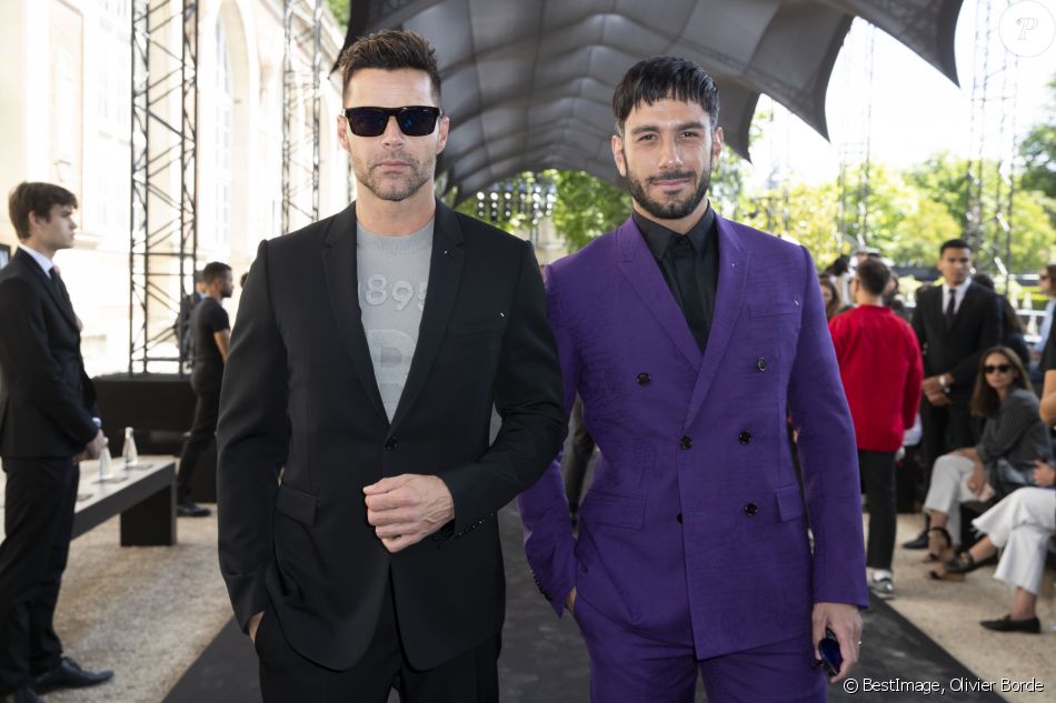 Ricky Martin et son mari Jwan Yosef - People au défilé de mode Hommes printemps-été 2020 &quot;Berluti&quot; à Paris. Le 21 juin 2019 © Olivier Borde / Bestimage