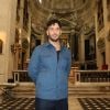 Jwan Yosef lors de l'installation artistique "Tensegrity" de J.Yosef dans l'église Santa Maria Montesanto de Rome, Italie, le 6 mai 2019.