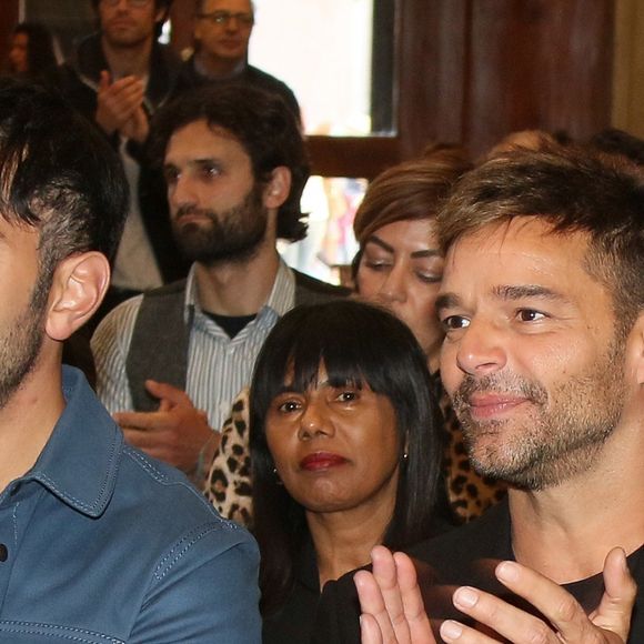 Ricky Martin et son mari Jwan Yosef lors de l'installation artistique "Tensegrity" de J.Yosef dans l'église Santa Maria Montesanto de Rome, Italie, le 6 mai 2019.