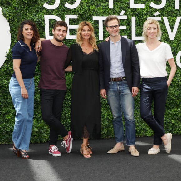 Samira Lachhab, Clément Rémiens, Ingrid Chauvin, Axel Kiener, Luce Mouchel au photocall de "Demain nous appartient" - Photocalls lors du 59ème festival de la Télévision de Monte-Carlo à Monaco, le 15 juin 2019. © Denis Guignebourg/Bestimage