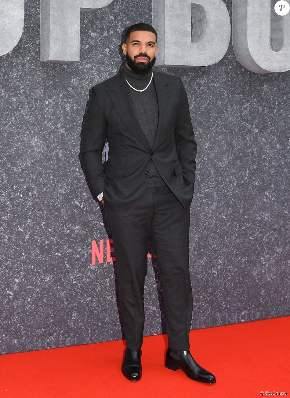 Le rappeur Drake à la première de la série Netflix &quot;Top Boy&quot; au cinéma Hackney Picturehouse à Londres, Royaume Uni, le 4 septembre 2019.