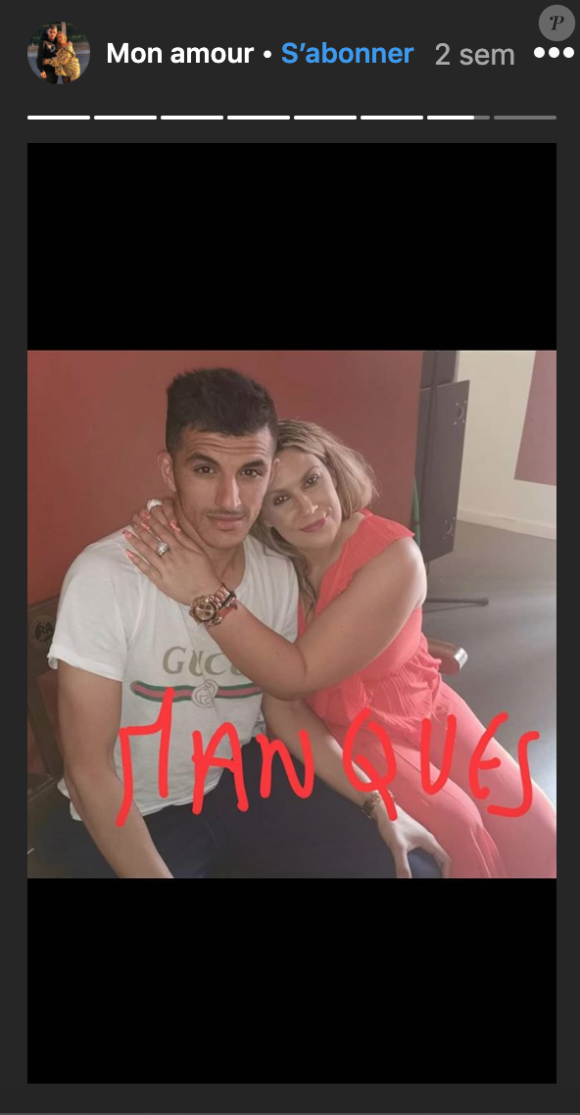 Marion Bartoli affiche son amour pour le footballeur Yahya Boumediene sur son compte Instagram (2019).