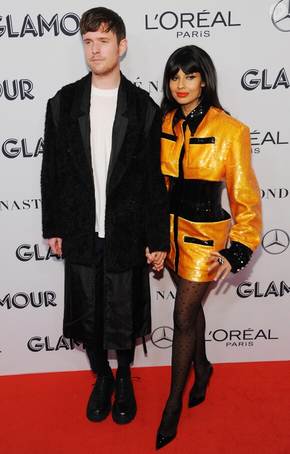 Jameela Jamil et son compagnon James Blake assistent à la soirée "Glamour Women of the Year Awards 2019" à New York. Le 11 novembre 2019.